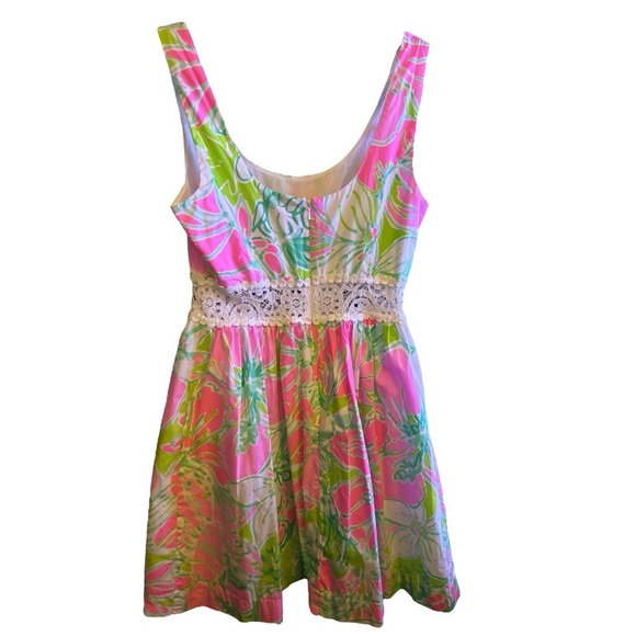 Lilly Pulitzer Rosemarie Size 2 Flamingo Pink Sundress - Picture 4 of 4